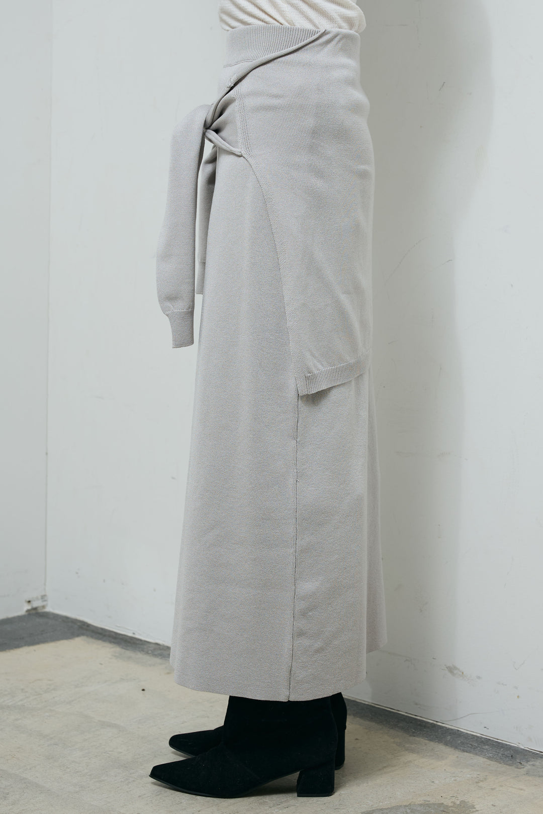 [予約]ウエストラップニットスカート