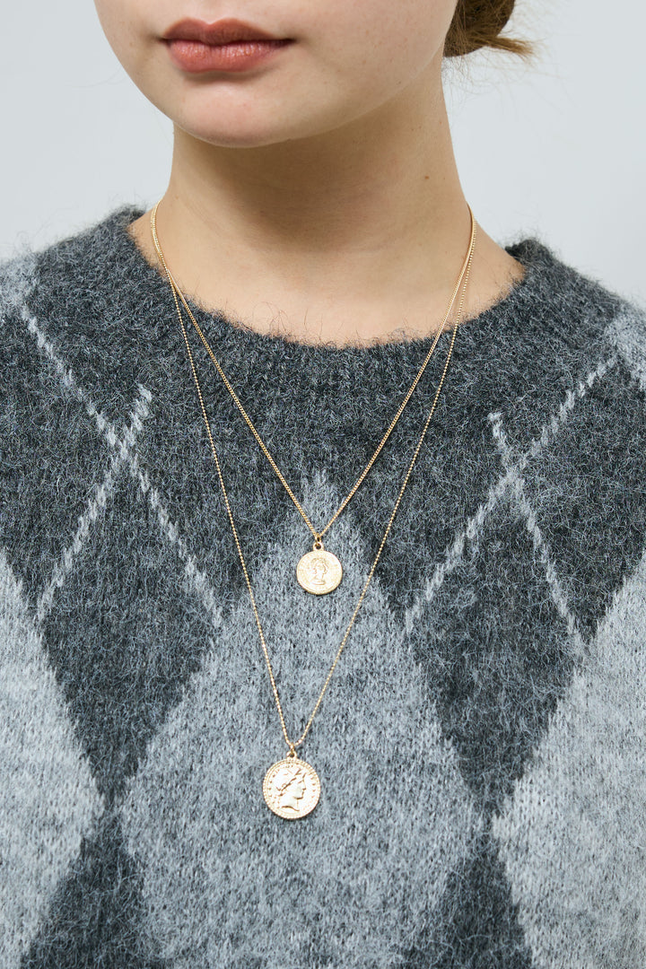 [予約]アーガイルクルーネックニット