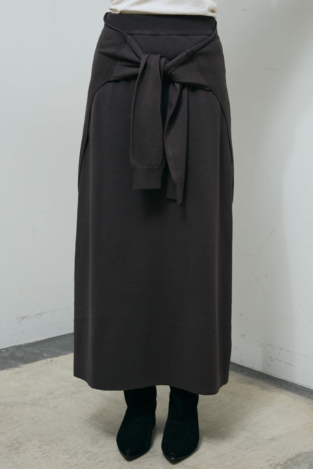 [予約]ウエストラップニットスカート