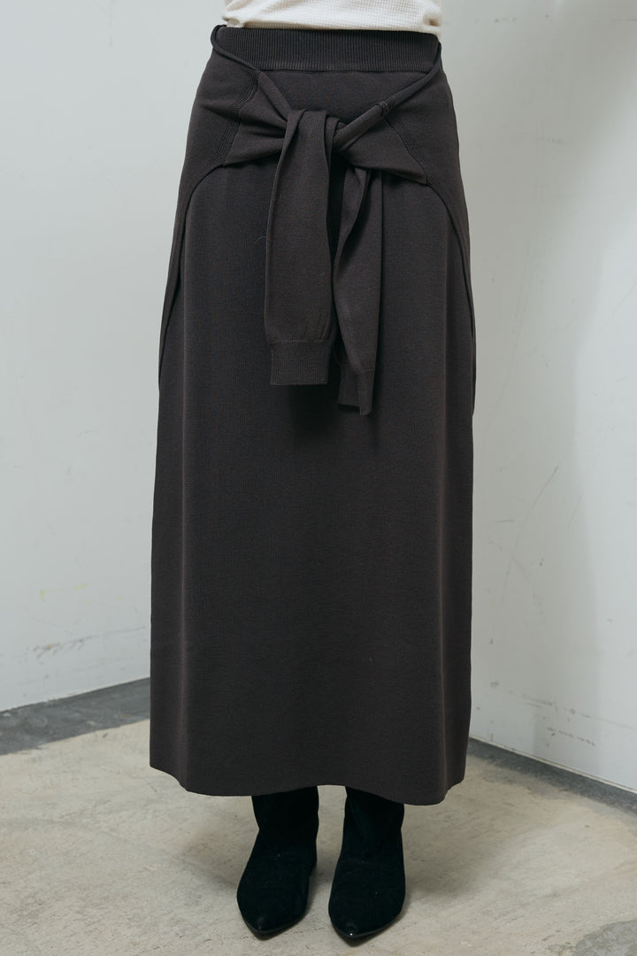 [予約]ウエストラップニットスカート