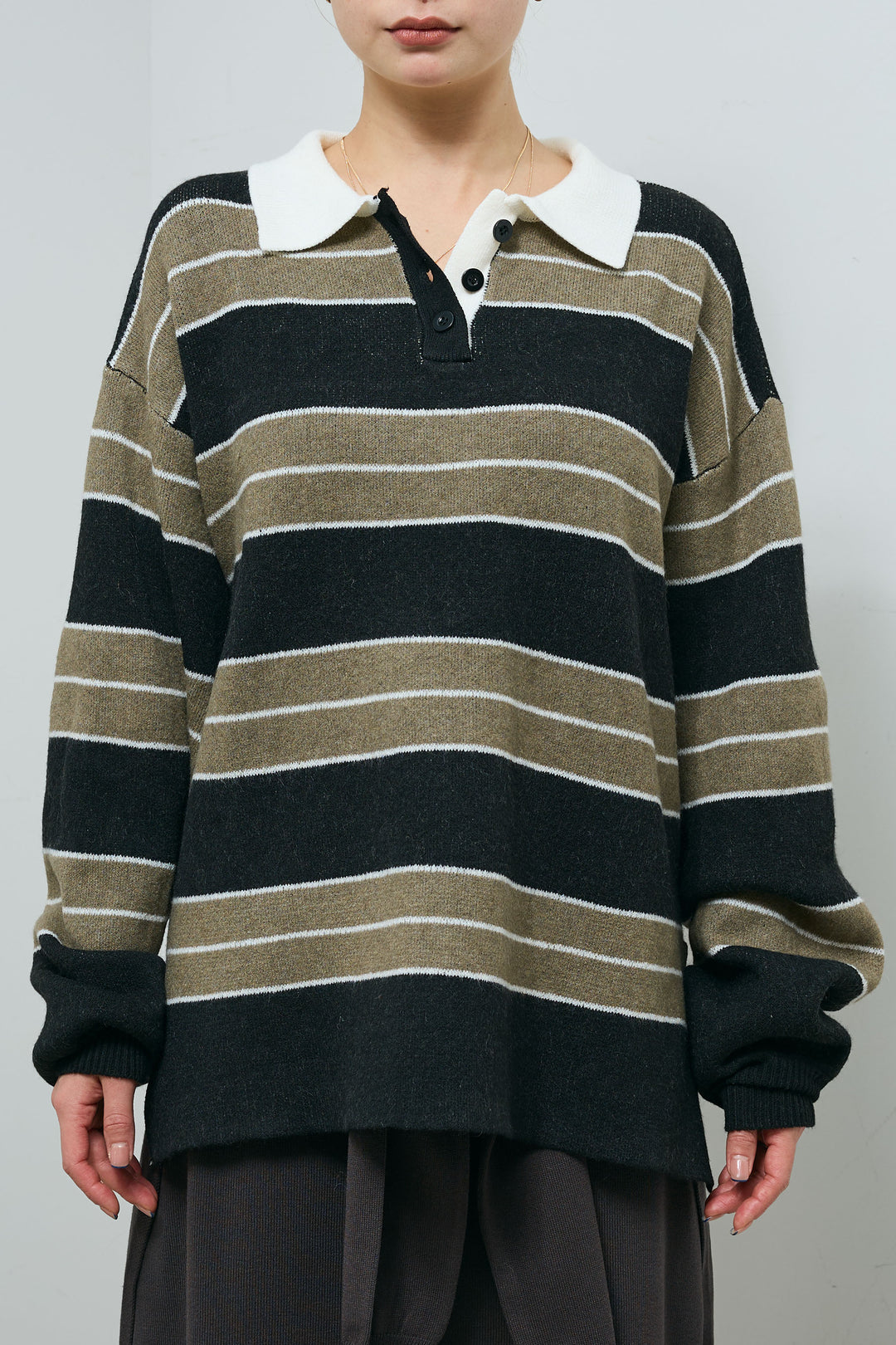 [予約]ラガーニットボーダーポロPO