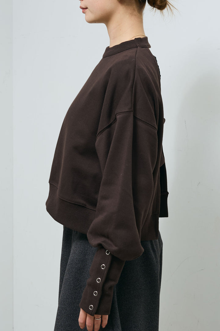 [予約/SET]バックオープン裏毛PO+シアーレーストップス+ウールタッチカーブワイドパンツ(3set)