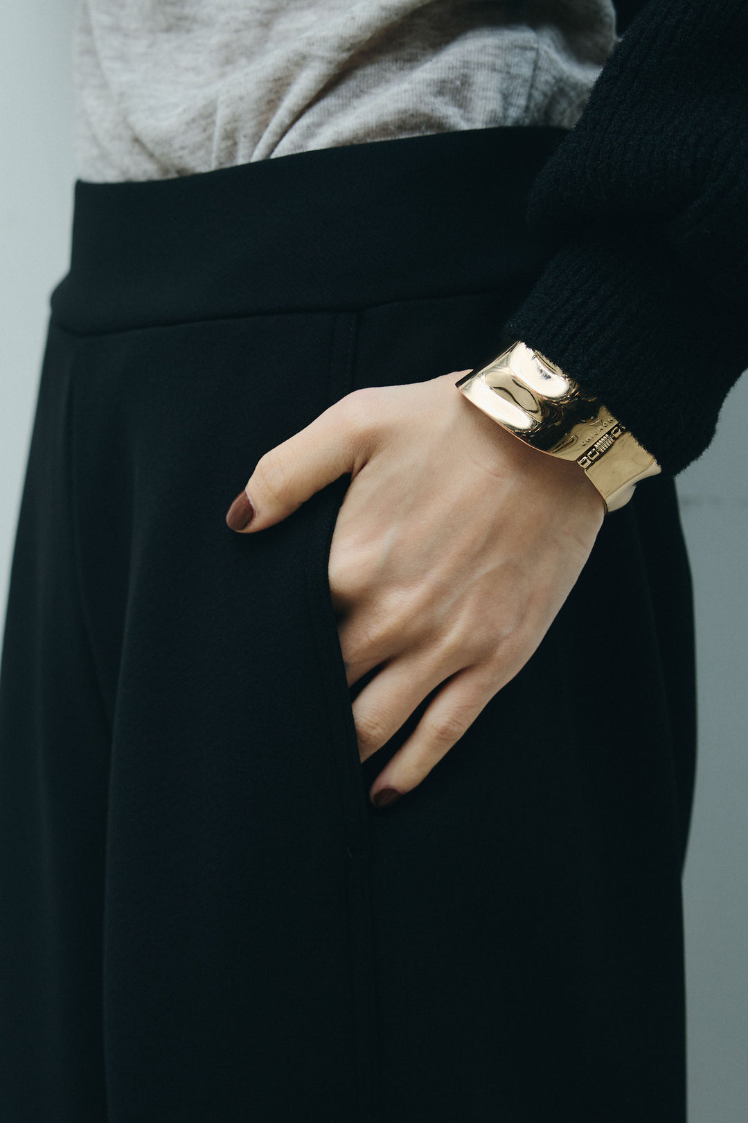 [予約]裏起毛ポンチカーブパンツ