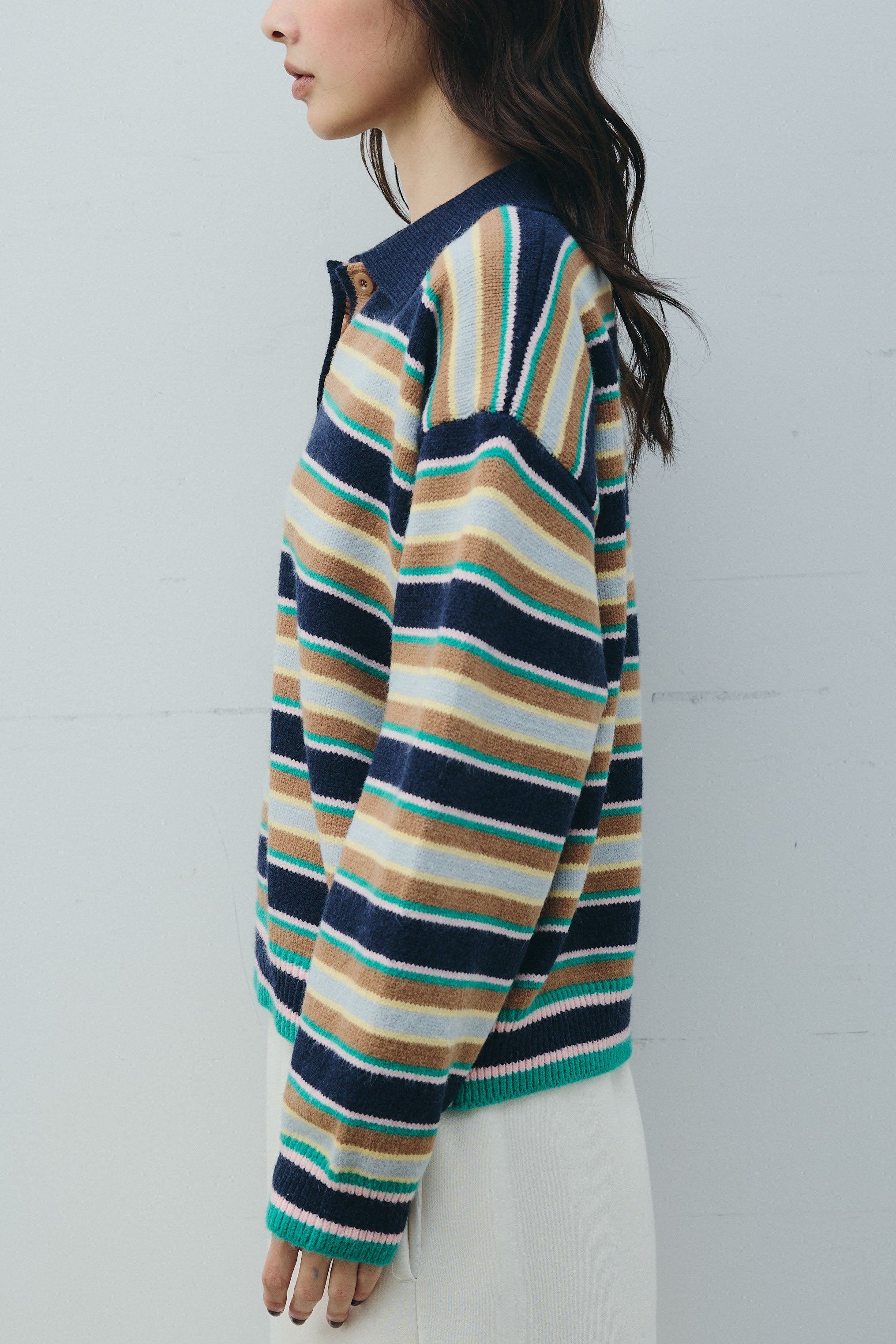 予約]マルチボーダーポロニット – IAMALPHA