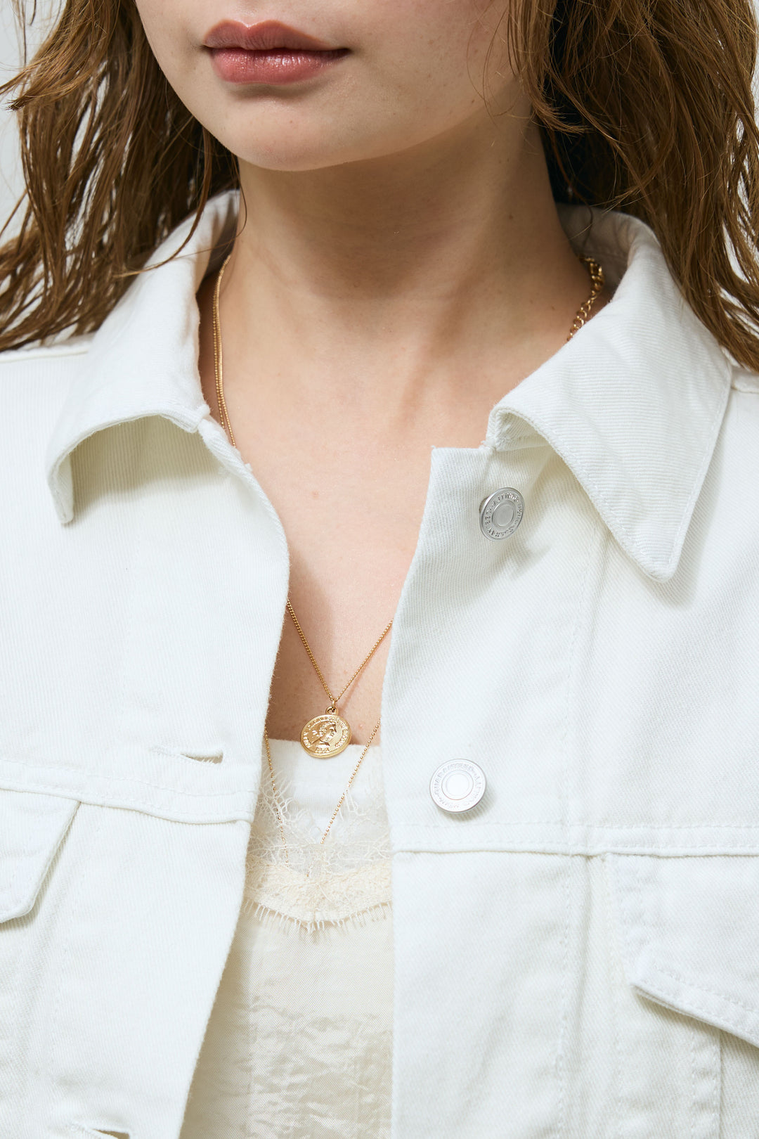 [予約/SET]デニムツイルジャケット+ラッフルフリルキャミソール+スウェットフレアパンツ(3set)