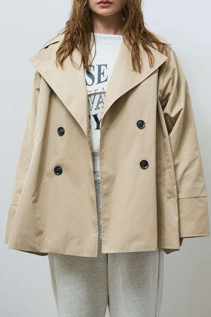 [予約]ナイロンショートトレンチコート