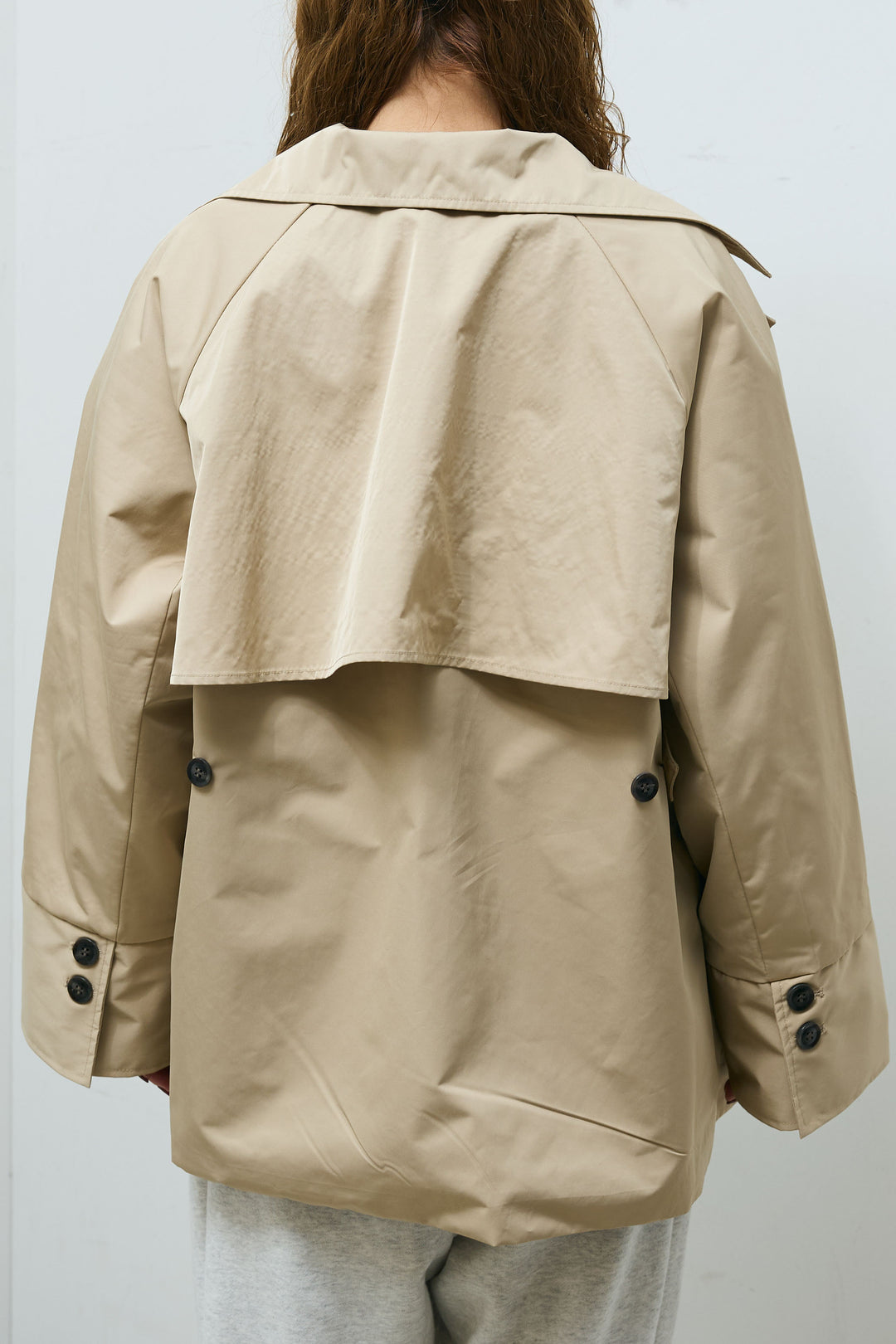 [予約]ナイロンショートトレンチコート