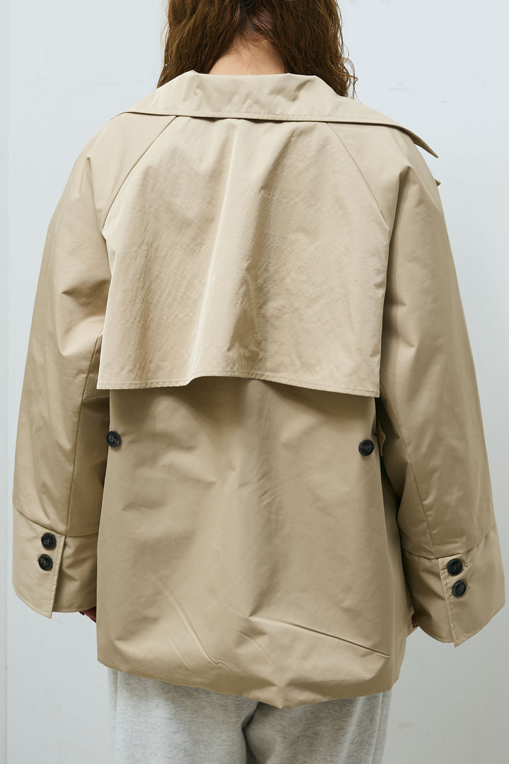 [予約]ナイロンショートトレンチコート