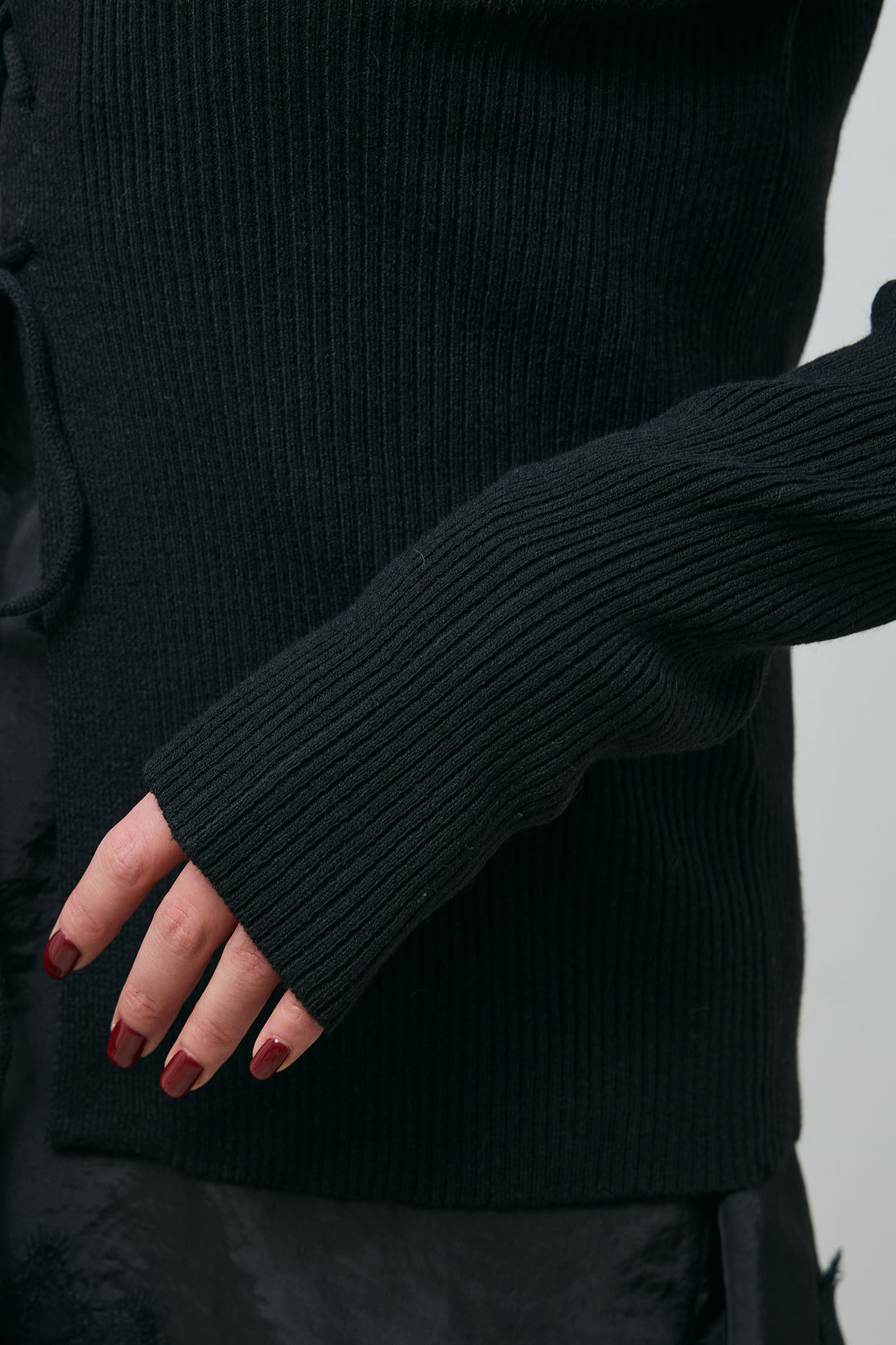 [予約]レースアップ2wayリブニット