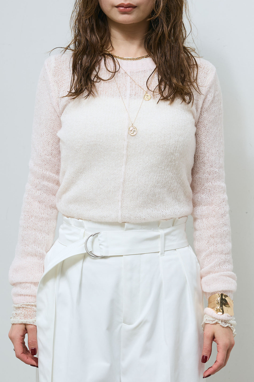 [予約]モヘアセンターリンキングシアーニット