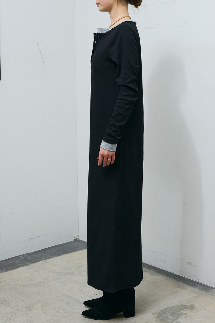 [予約]レイヤードリブロングワンピース