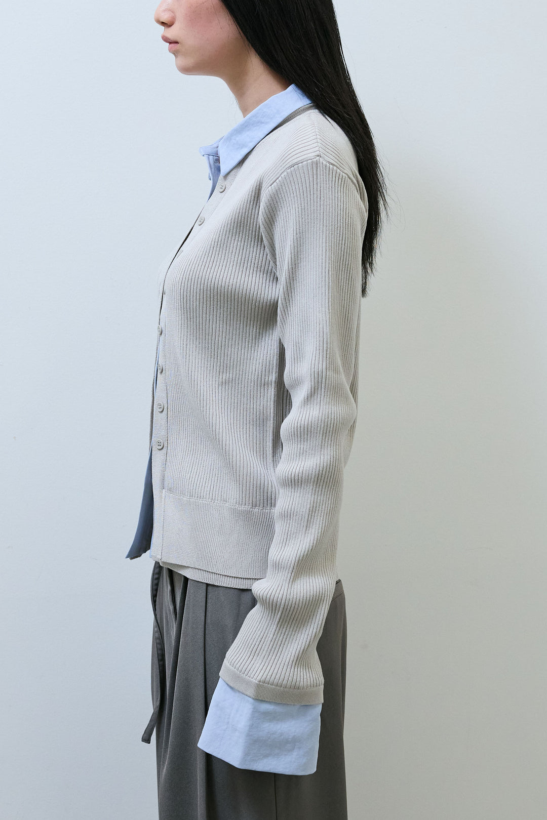 [予約]襟ドッキングカーディガン