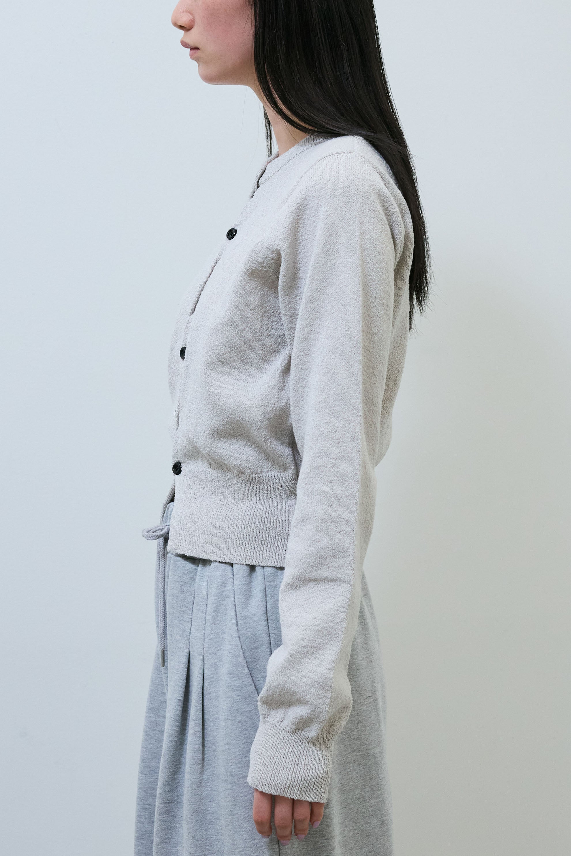 予約/SET]クロスボタンカーディガン+2タックスウェットパンツ(2set