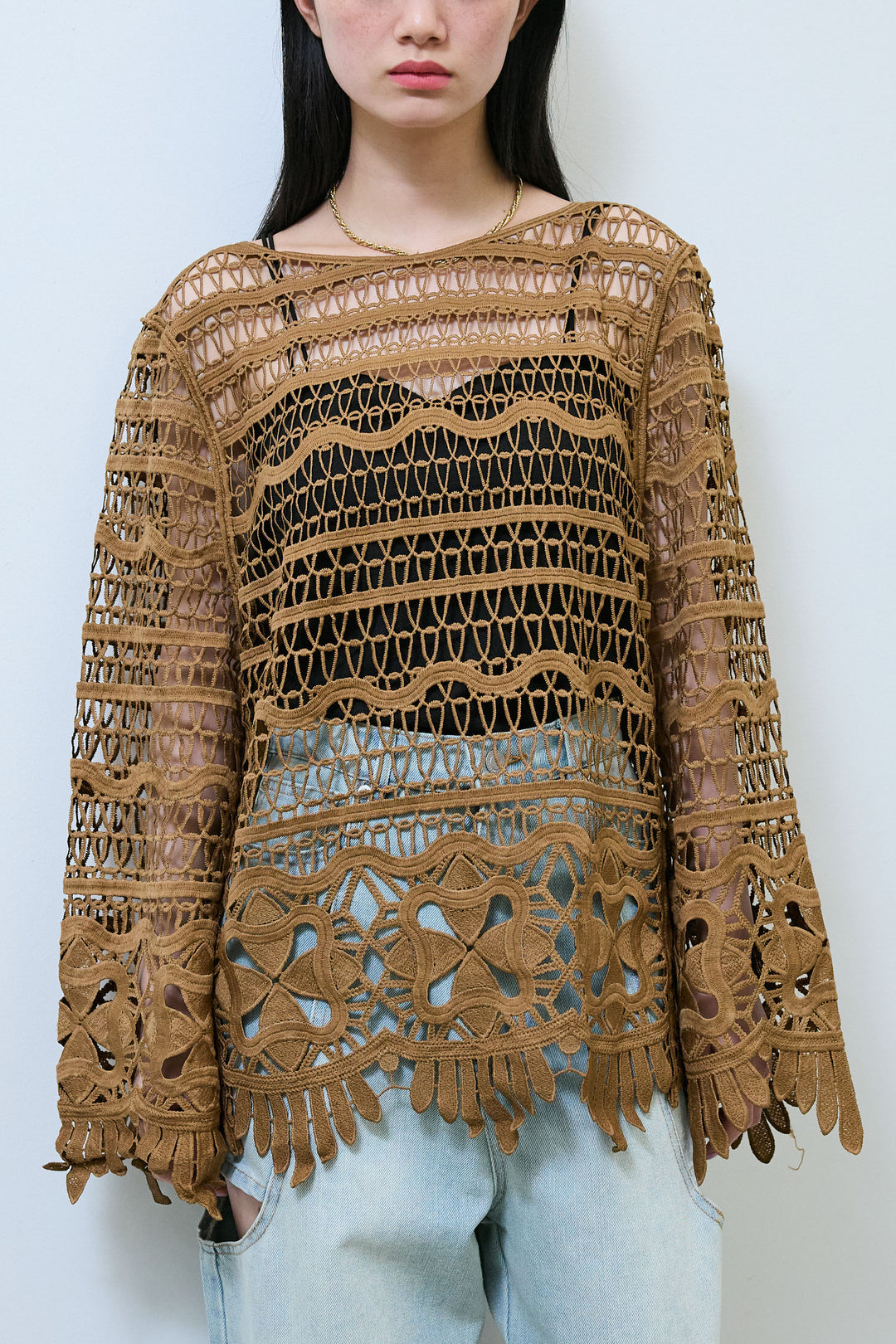 [予約]レース編みブラウス