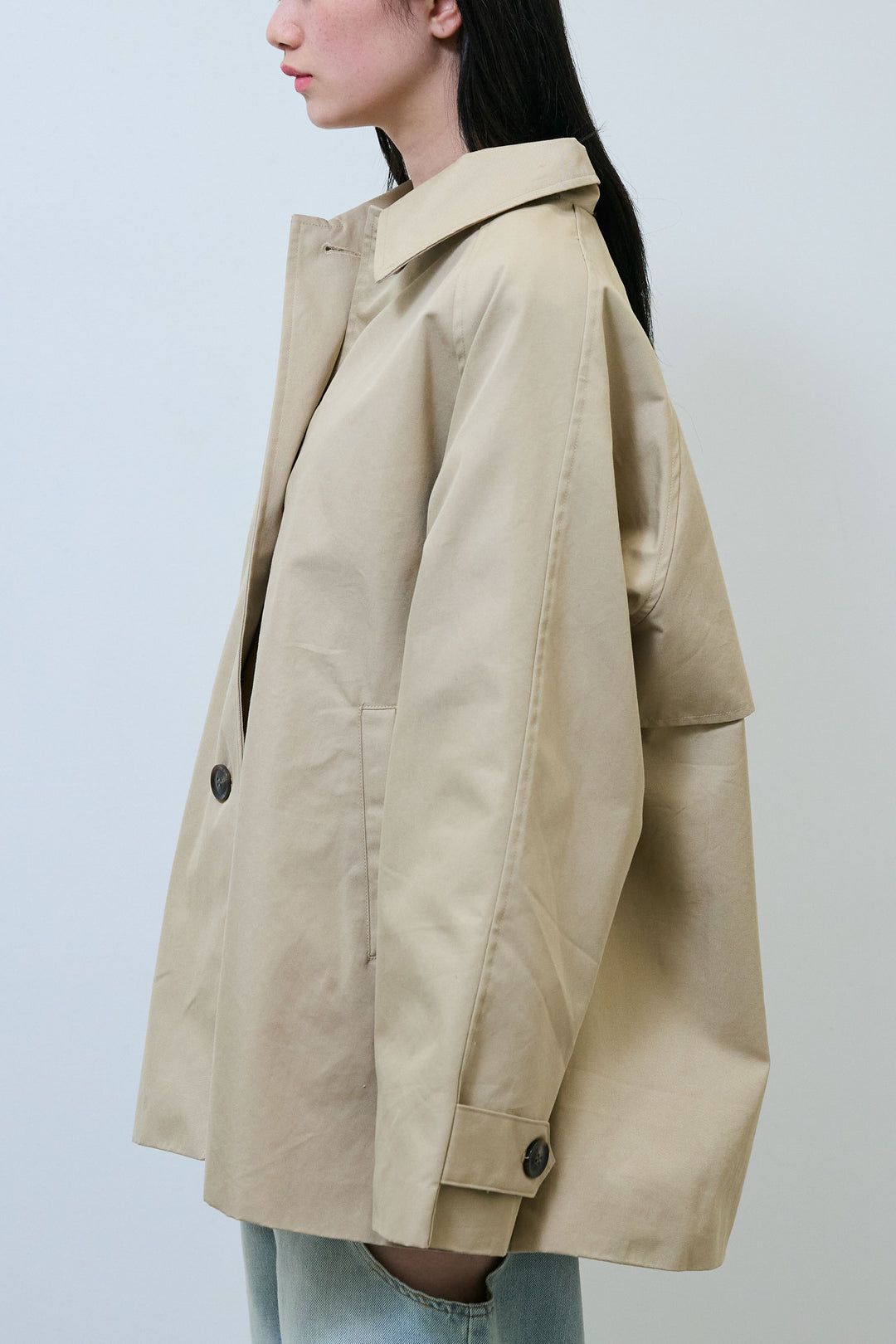 [予約]TRツイルAラインショートトレンチ