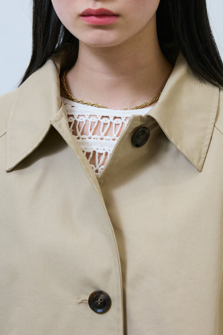 [予約]TRツイルAラインショートトレンチ