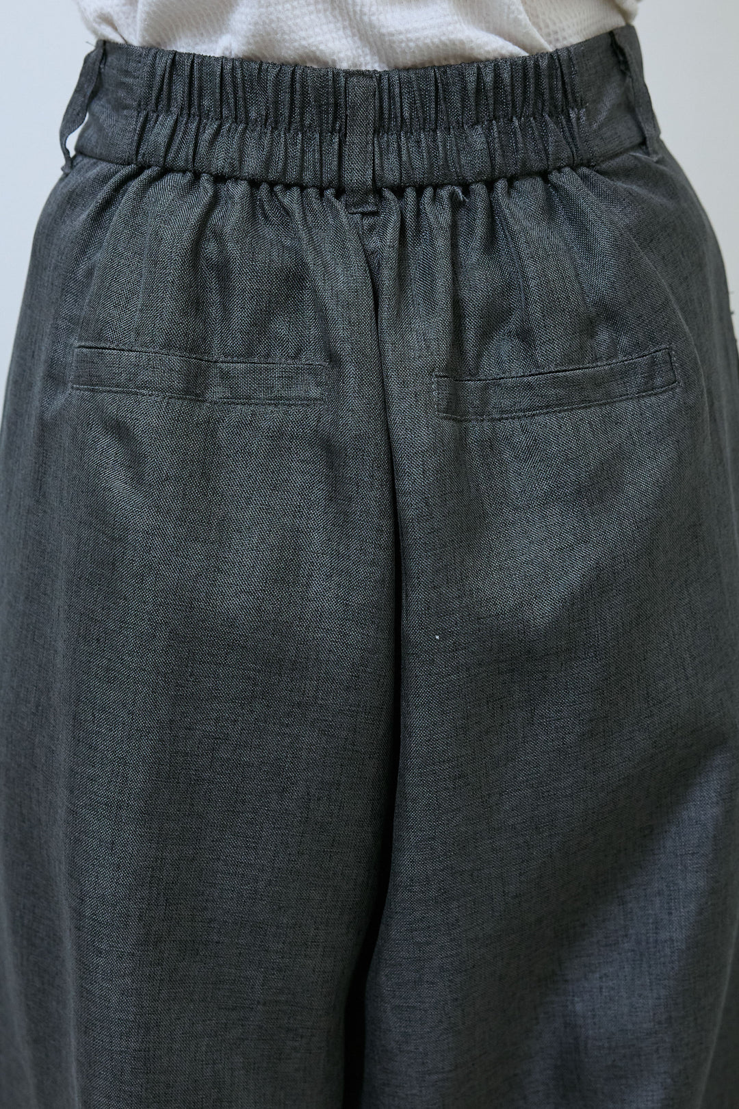 [予約]リネンライク2タックパンツ