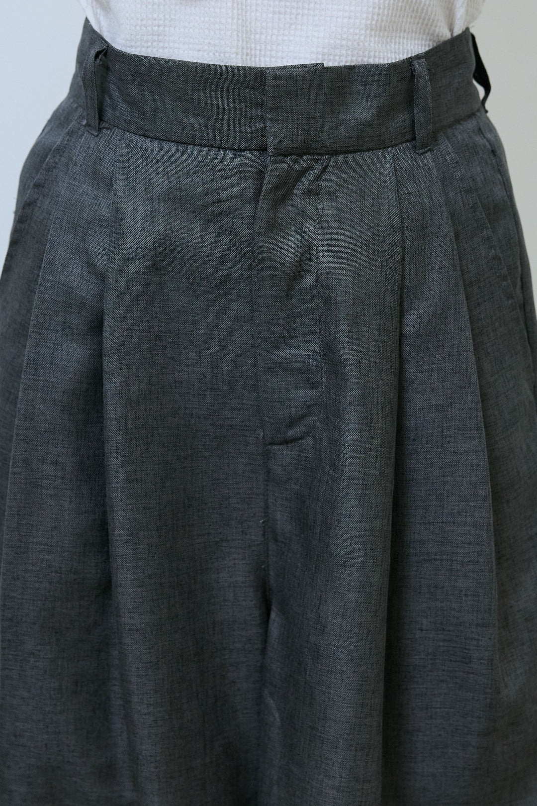 [予約]リネンライク2タックパンツ