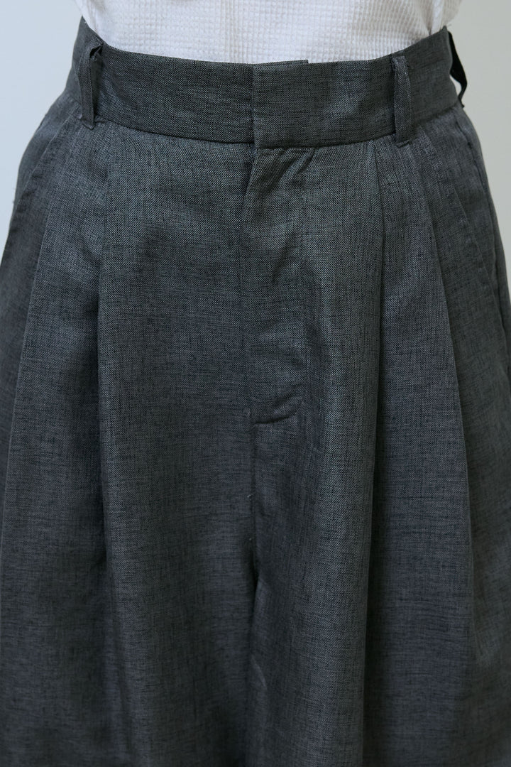 [予約]リネンライク2タックパンツ