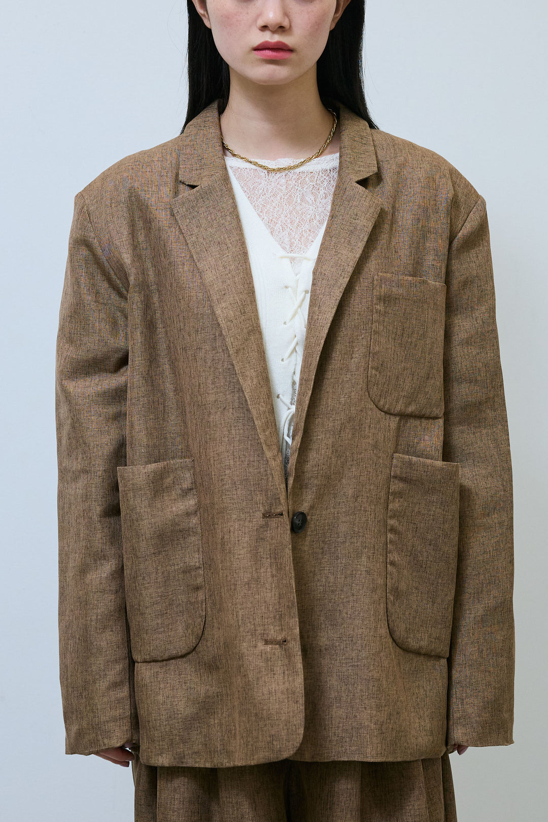 [予約]リネンライクテーラードジャケット