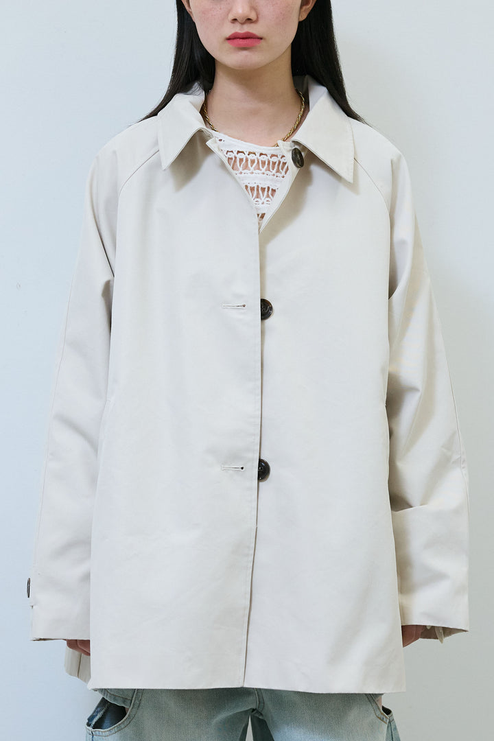 [予約]TRツイルAラインショートトレンチ