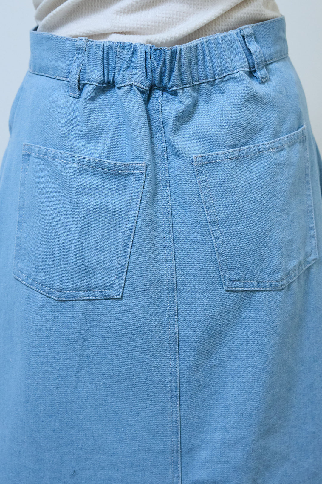 [予約]フロントボタンデニムスカート