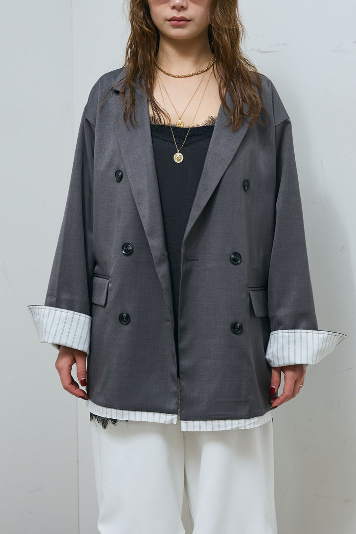 [予約]TRツイルレイヤードダブルテーラードジャケット