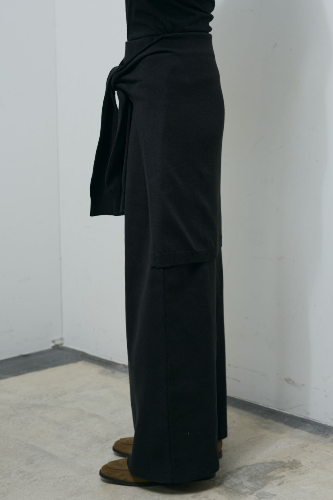 [予約/SET]シアー素材切替ZIPブルゾン+フェイクレイヤードニットスカート(2set)