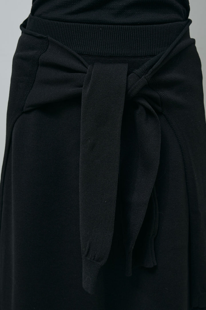 [予約/SET]シアー素材切替ZIPブルゾン+フェイクレイヤードニットスカート(2set)