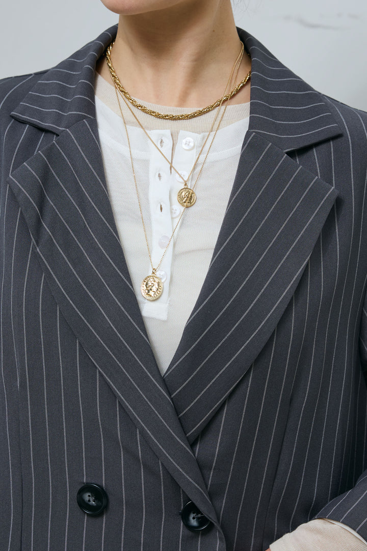 [予約]裾フリルダブル2wayジャケット