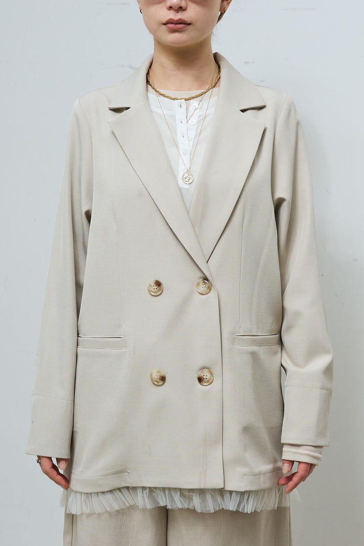 [予約]裾フリルダブル2wayジャケット