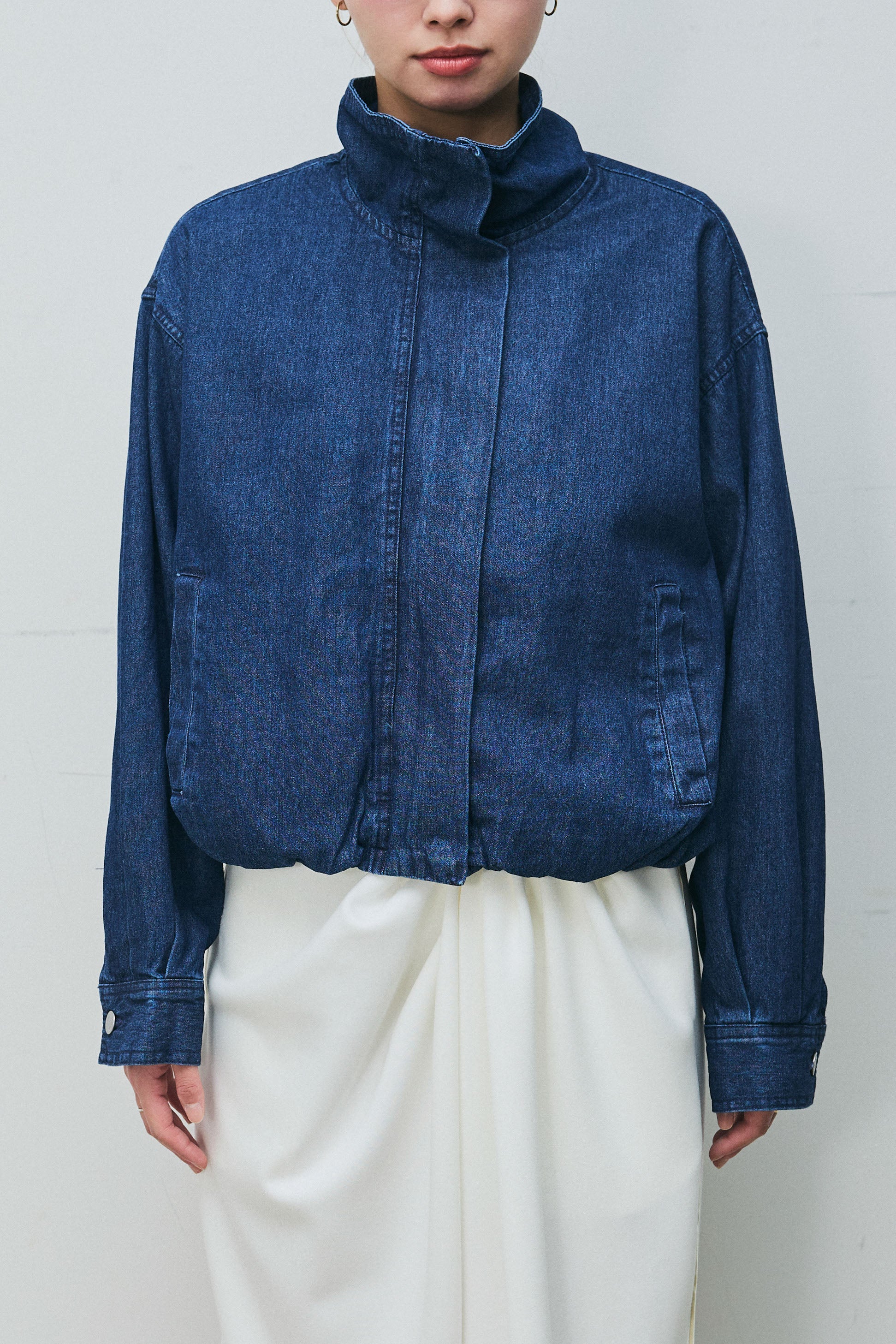 予約]ボリュームスリーブデニムブルゾン – IAMALPHA