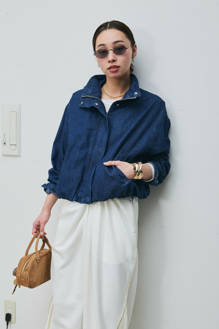 [予約]ボリュームスリーブデニムブルゾン