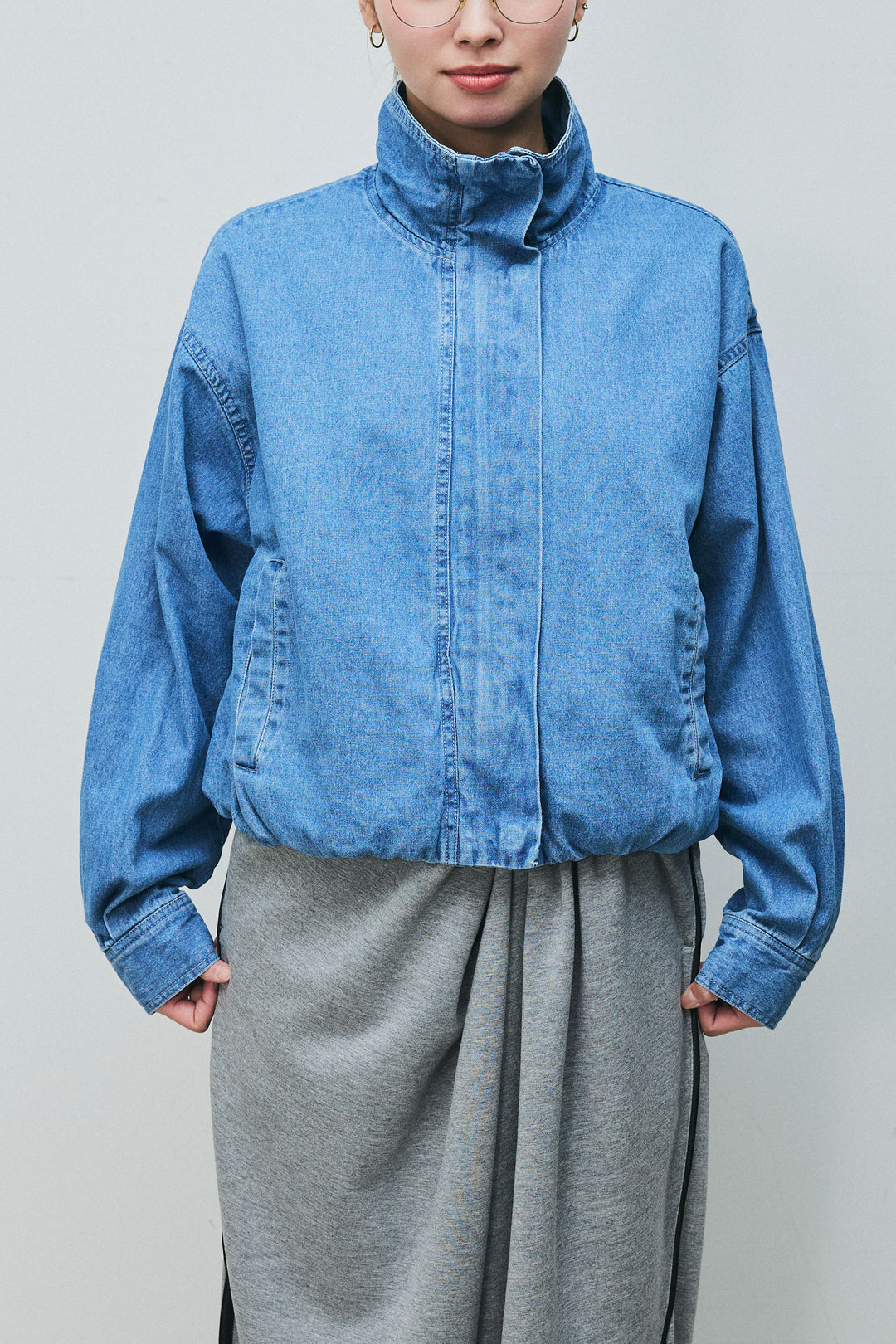 [予約]ボリュームスリーブデニムブルゾン