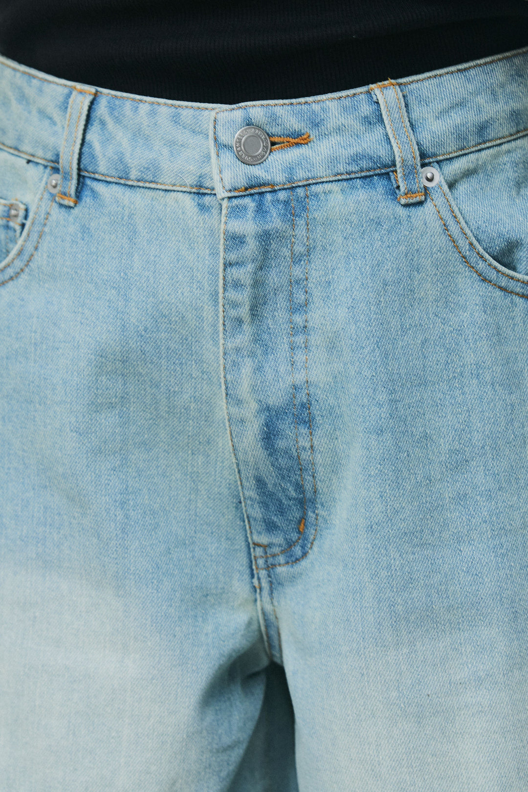 [予約]レース付きダメージデニム