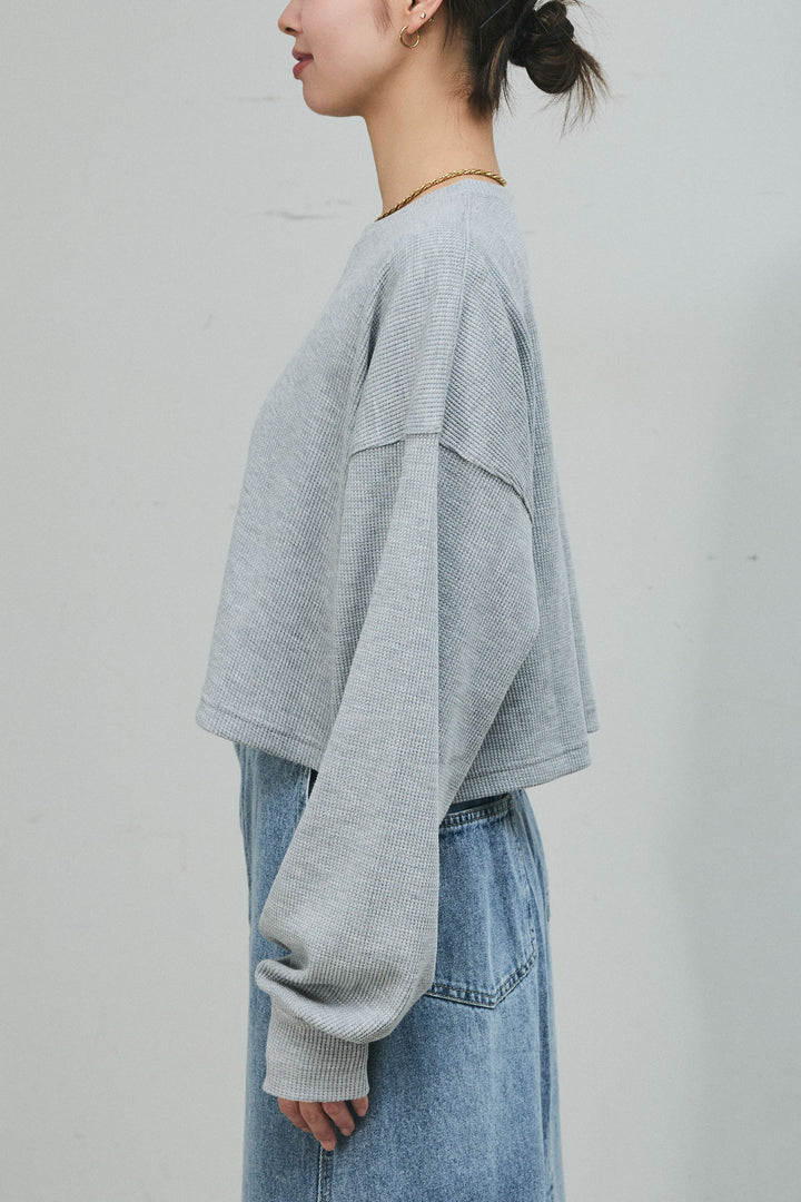 [予約/SET]ショート丈ワッフルT+オーセンティックデニムSK(2set)