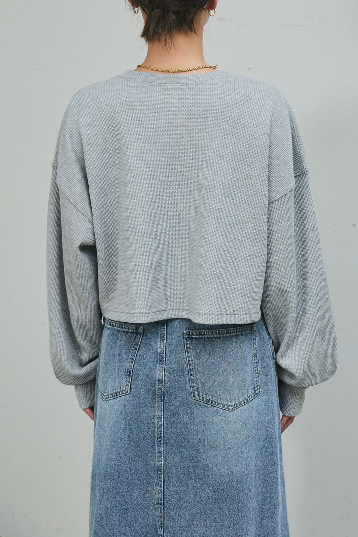[予約/SET]ショート丈ワッフルT+オーセンティックデニムSK(2set)