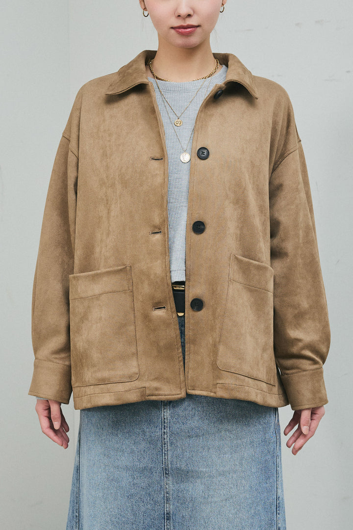 [予約]ライトフェイクスウェードカバーオール