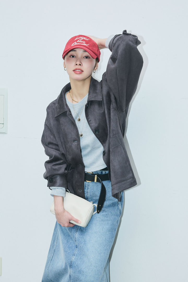 [予約]ライトフェイクスウェードカバーオール