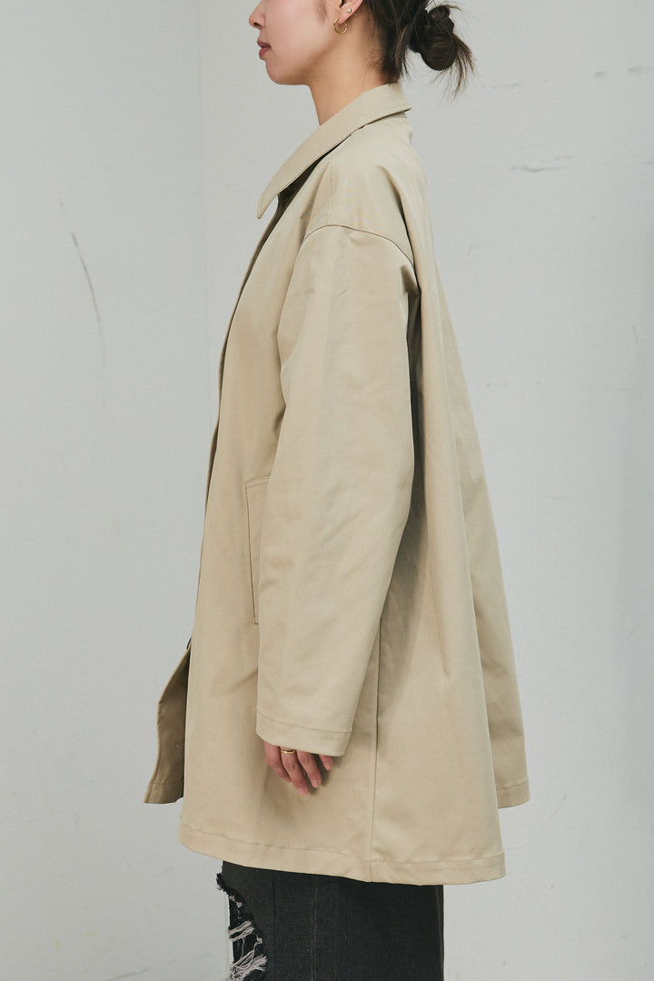 [予約]スカーフ付きステンカラースプリングコート