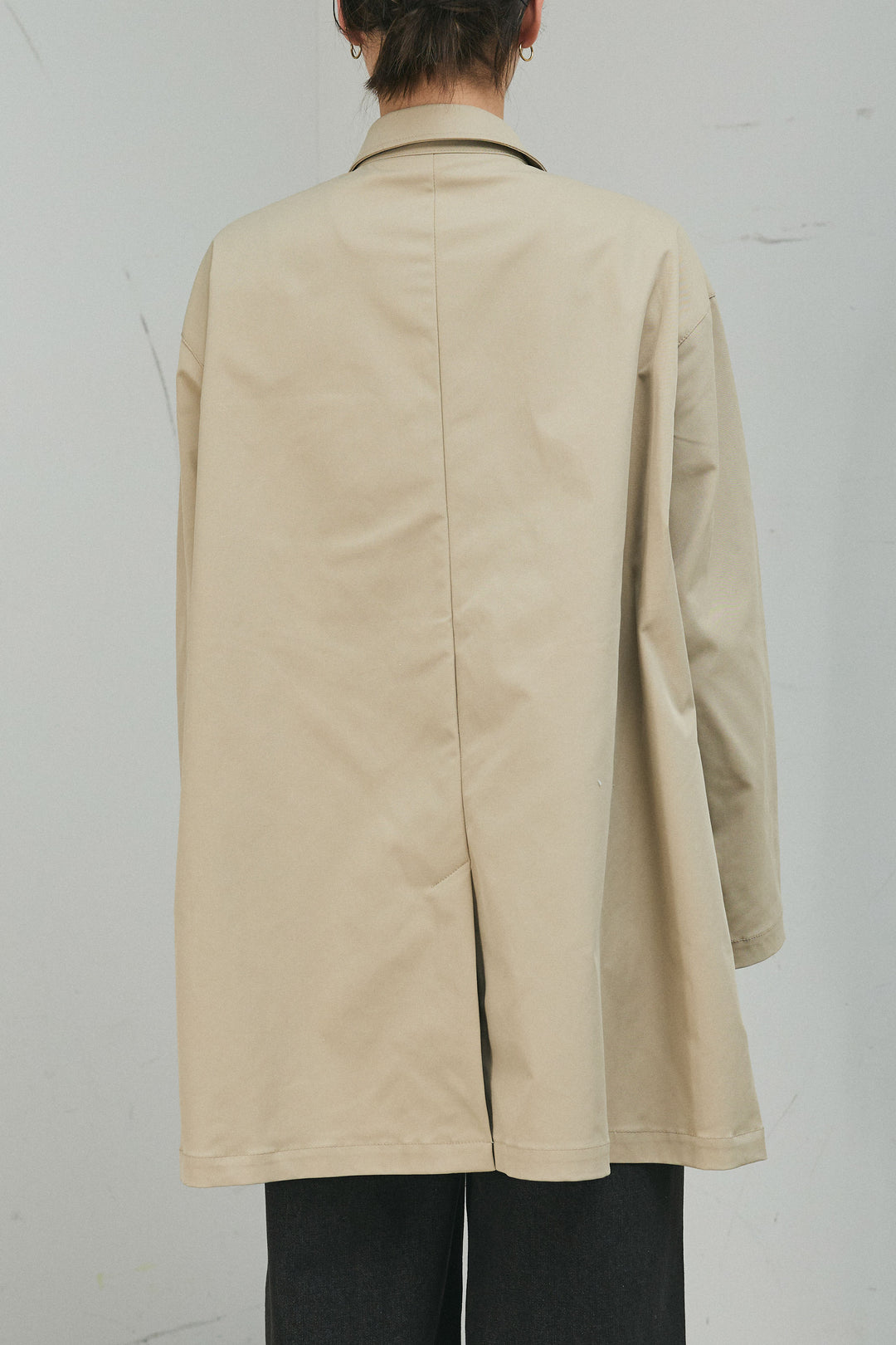 [予約]スカーフ付きステンカラースプリングコート