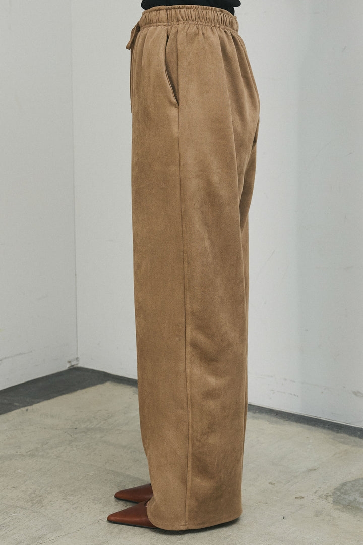 [予約]ライトフェイクスエードイージーワイド パンツ