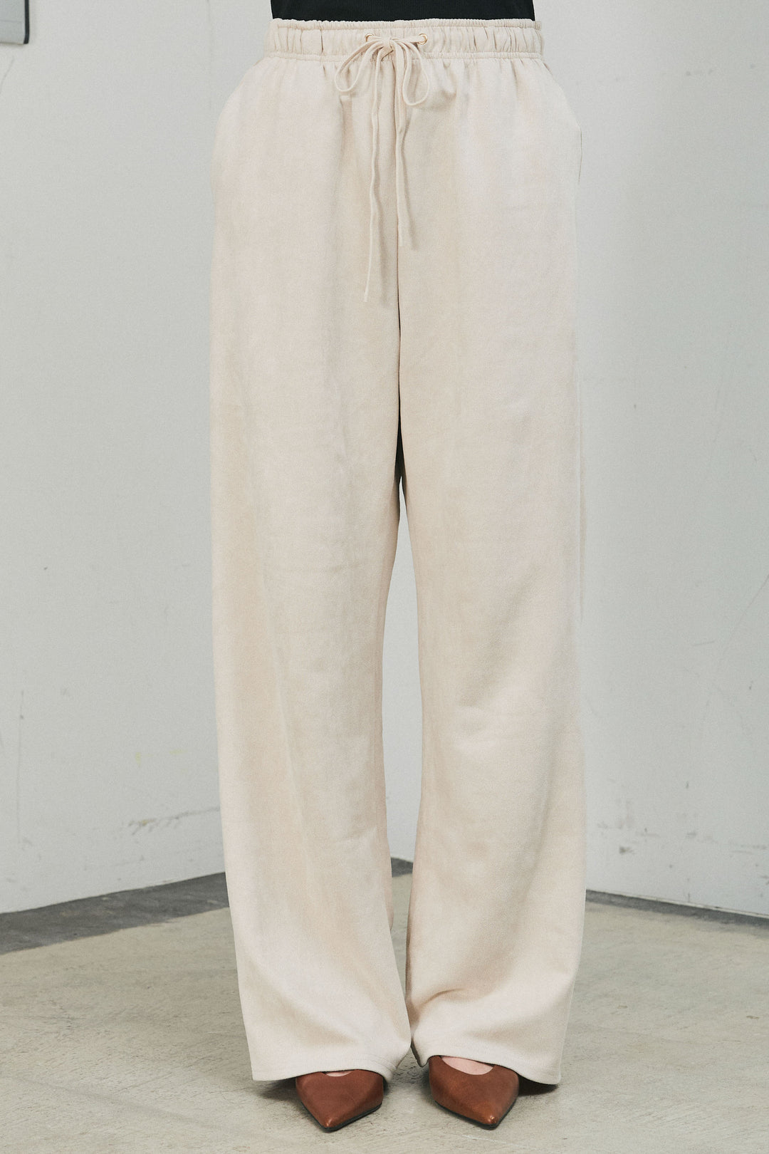 [予約]ライトフェイクスエードイージーワイド パンツ