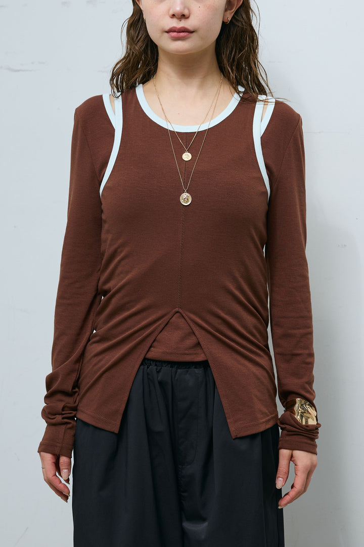 [予約]パイピングレイヤードトップスセット