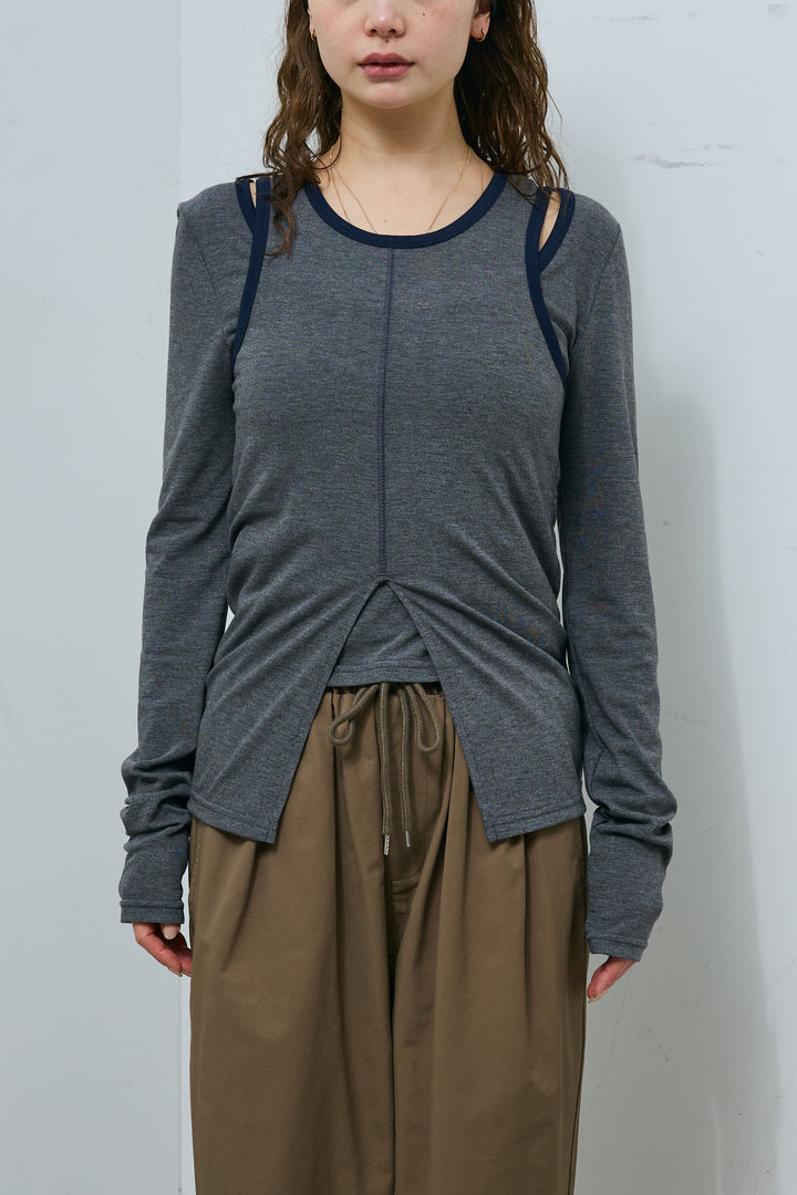 [予約]パイピングレイヤードトップスセット