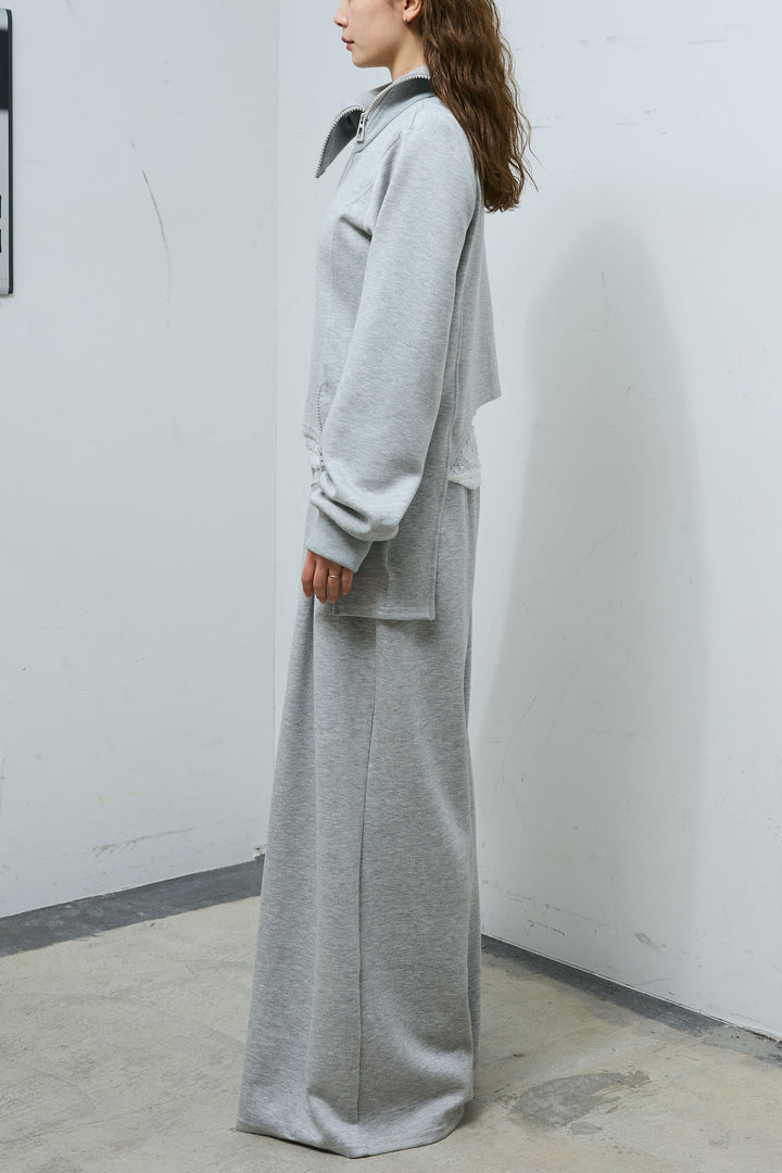 [予約]アシメZIPギャザースウェットセット