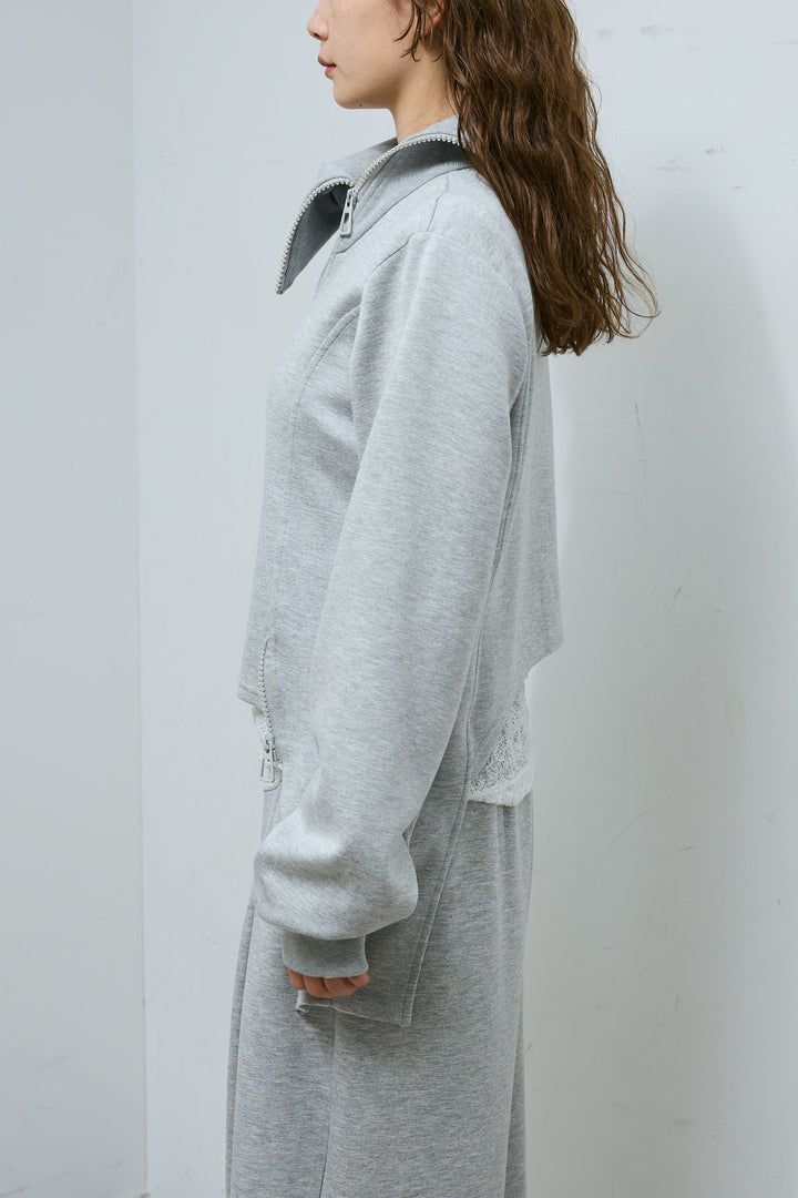 [予約]アシメZIPギャザースウェットセット