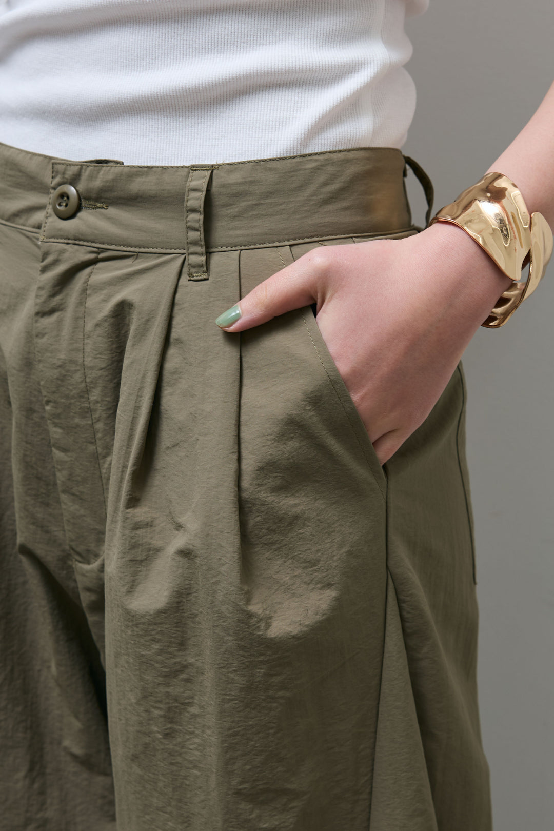 [予約/SET]シアーラグランPO+ドライタフタバレルレッグパンツ(2set)