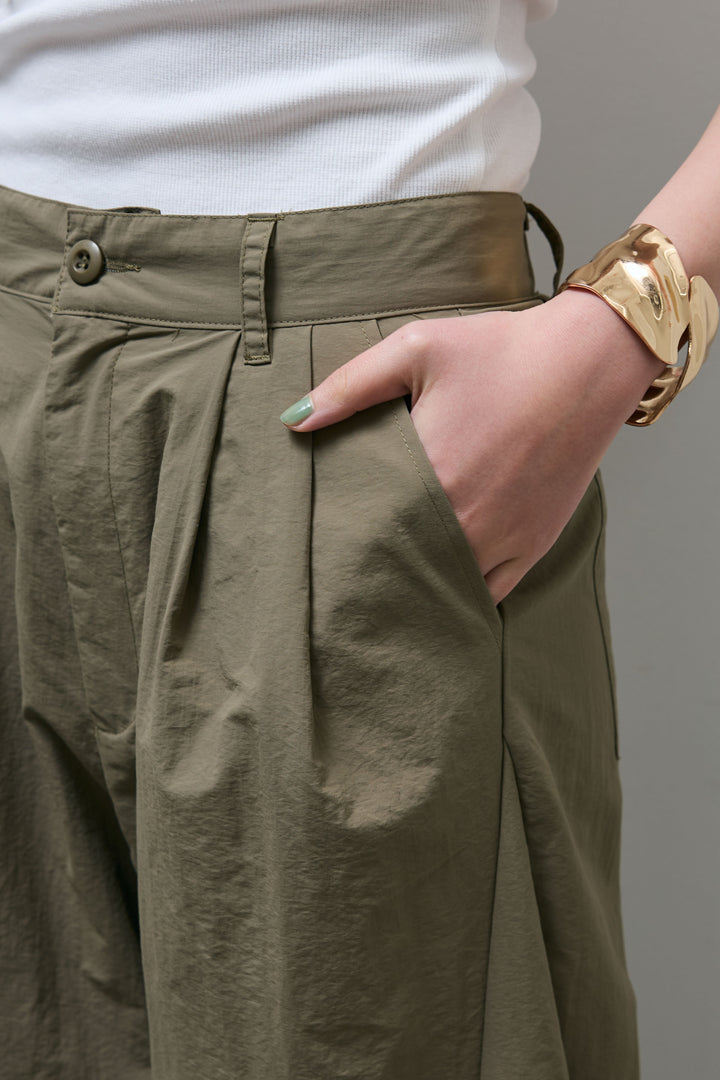 [予約/SET]シアーラグランPO+ドライタフタバレルレッグパンツ(2set)