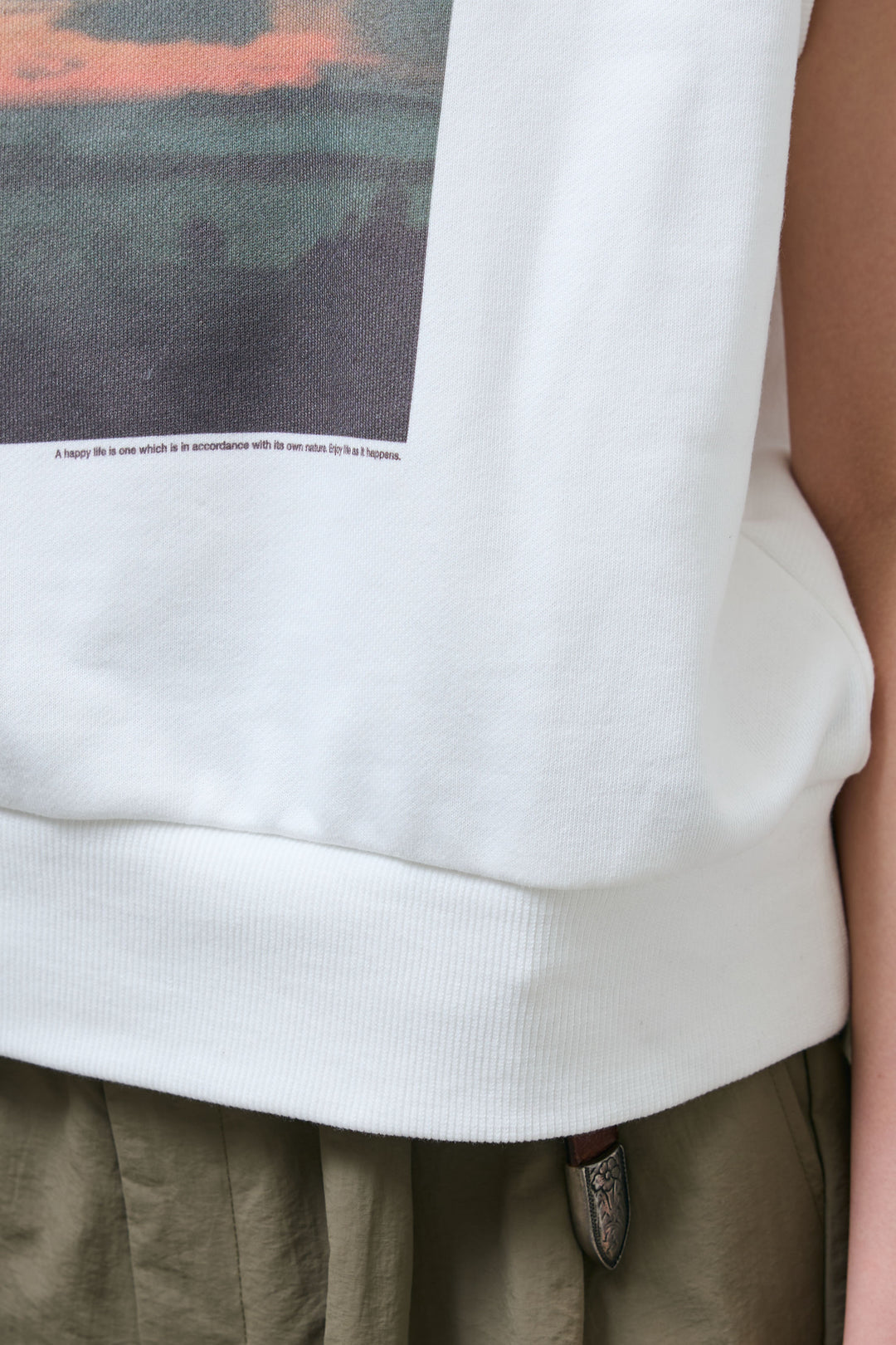 [予約/SET]フォトプリント裏毛ノースリPO+異素材切り替え裏毛パンツ(2set)